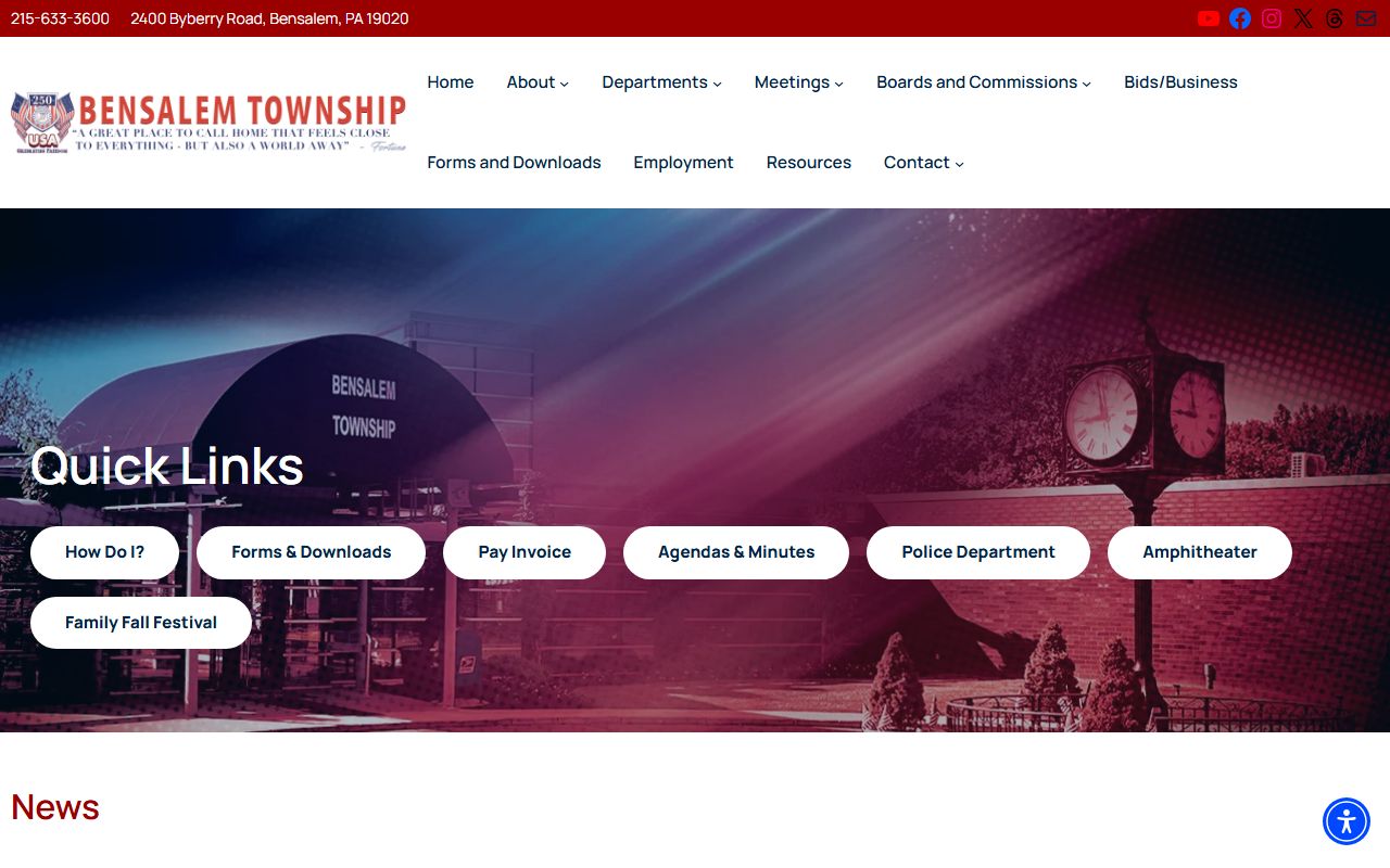 Bensalem background check township government police records