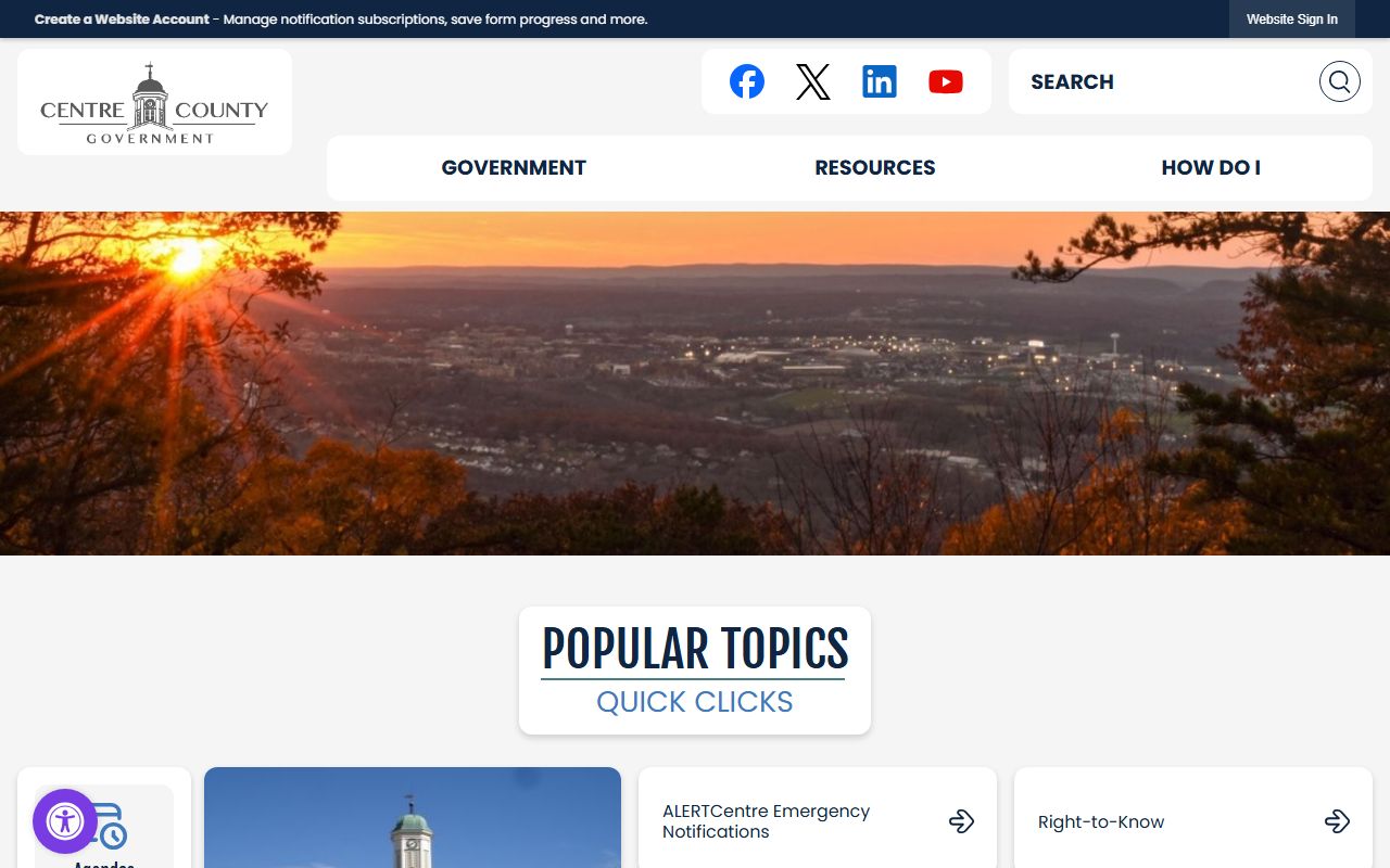 Centre County Pennsylvania government website background check