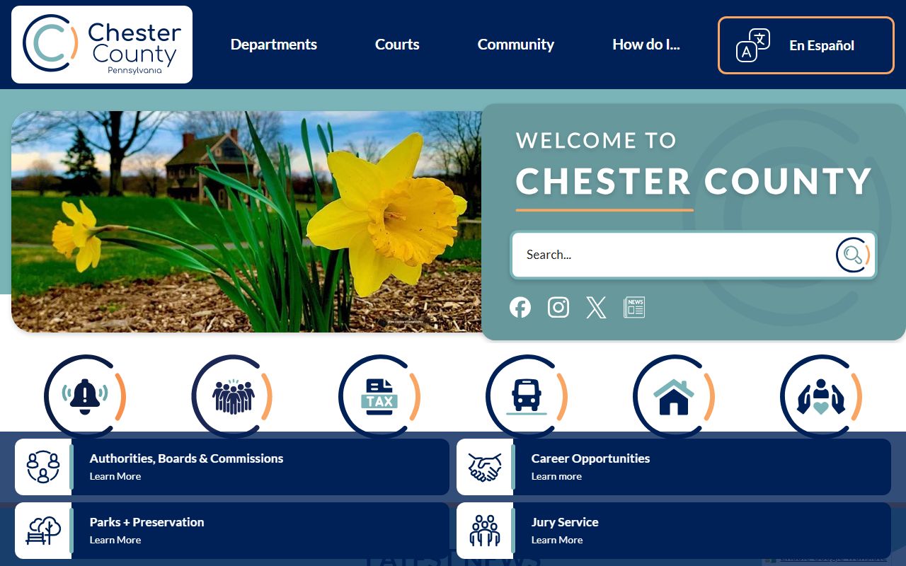 Chester County Pennsylvania government website background check