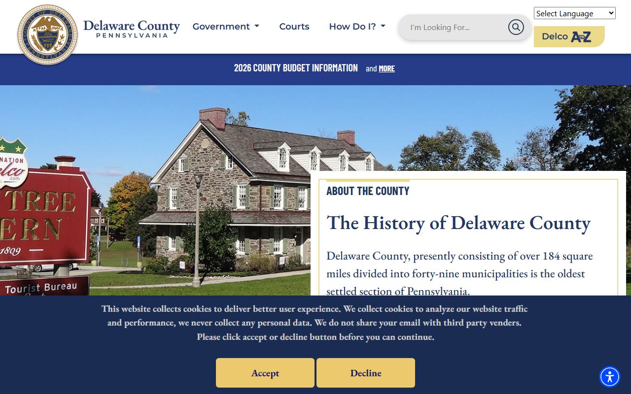 Delaware County Pennsylvania government website background check