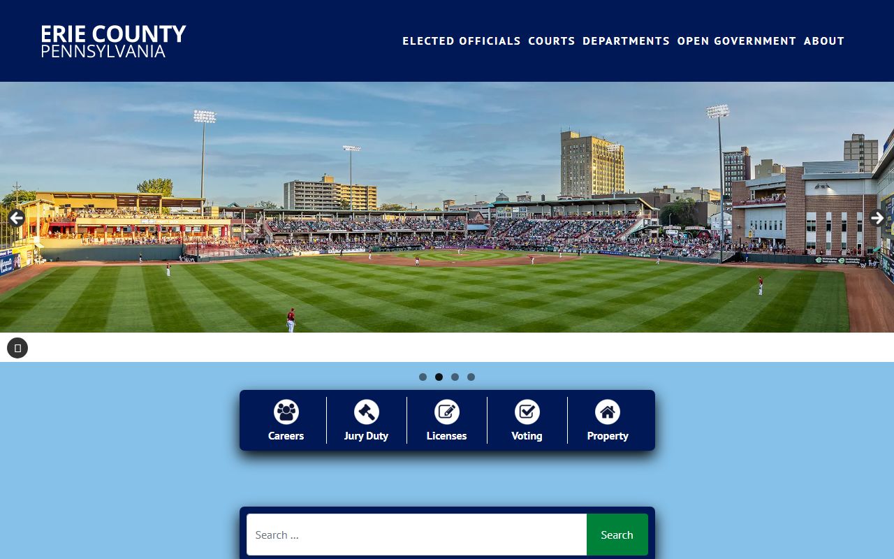 Erie County Pennsylvania government website background check resources