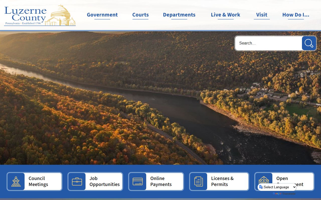 Luzerne County Pennsylvania government website background check