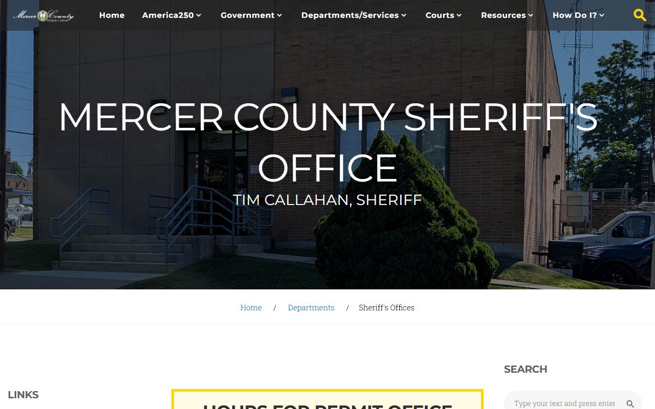 Mercer County Sheriff background check warrant records