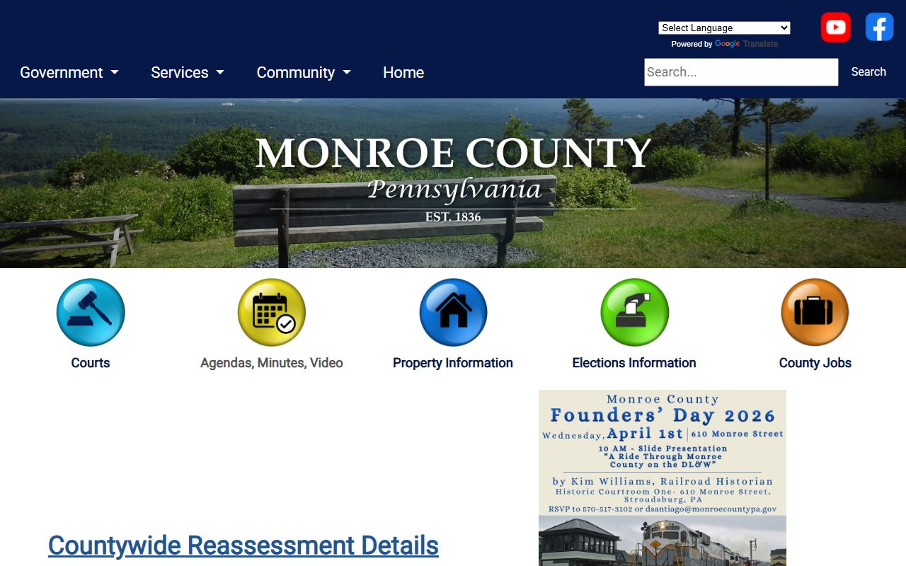 Monroe County Pennsylvania government website background check
