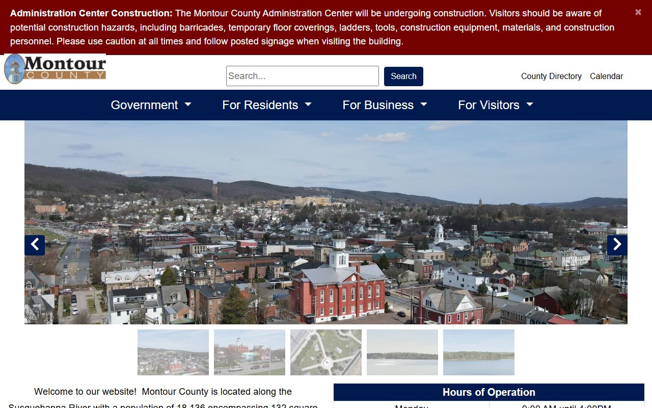 Montour County Pennsylvania government website background check