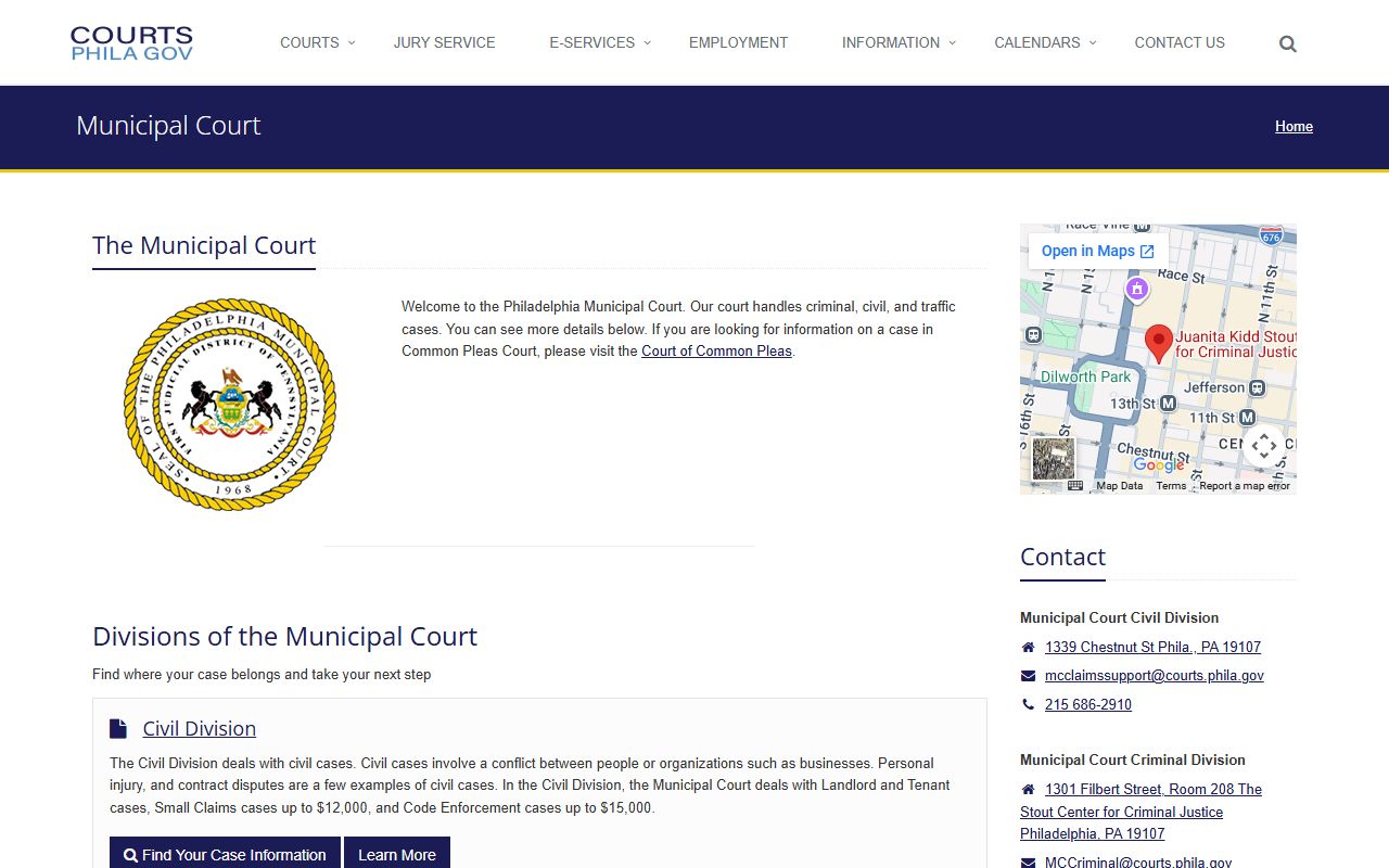 philadelphia background check municipal court records