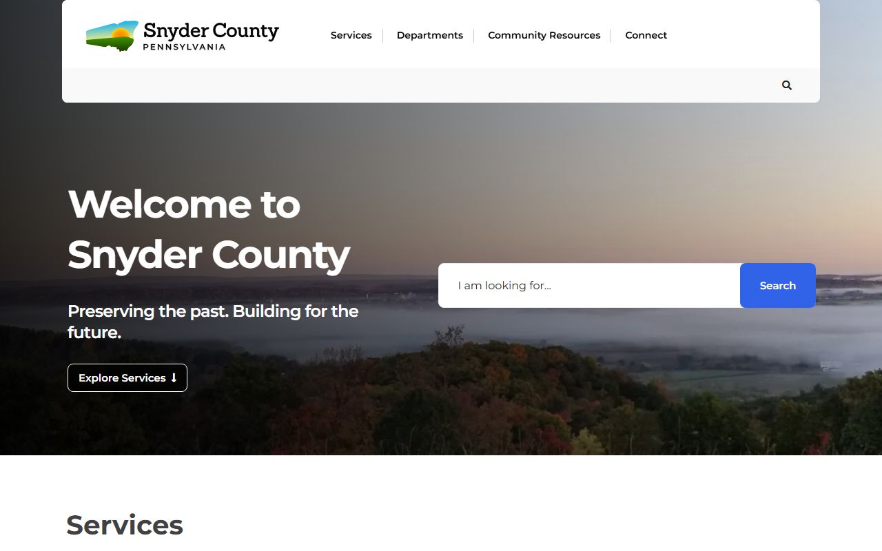 Snyder County Pennsylvania government website background check