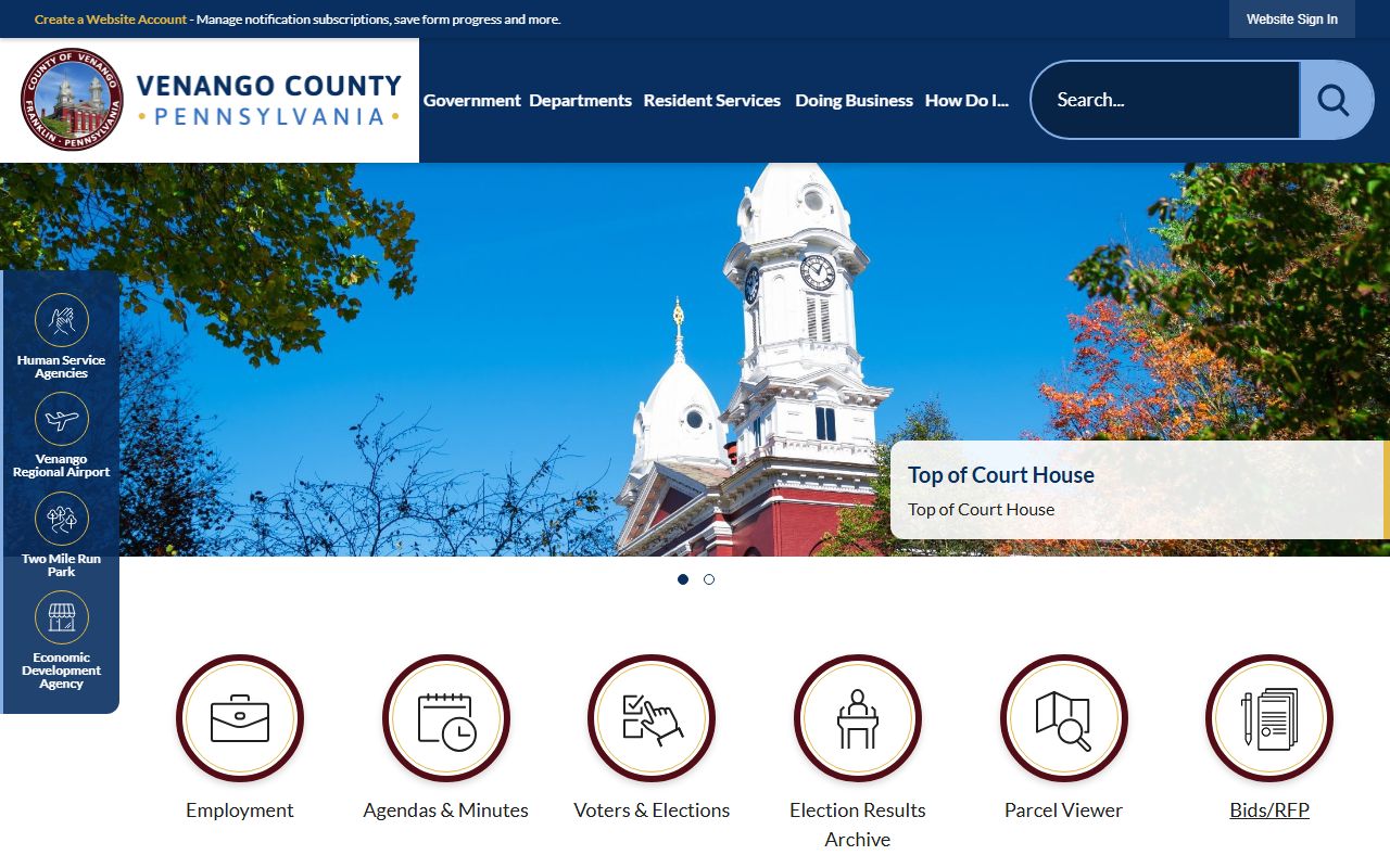 venango county background check government website resources