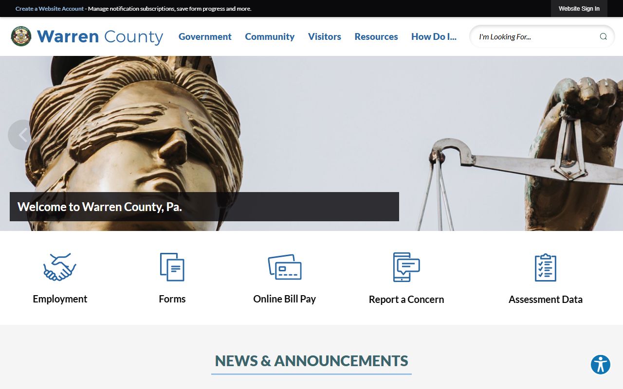 warren county background check government website official records